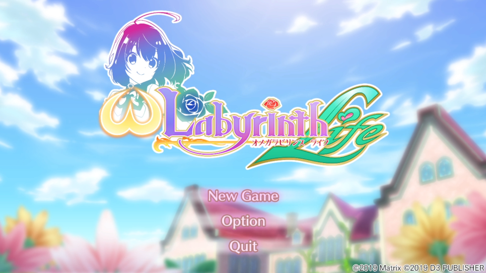 Omega Labyrinth Life Title Screen
