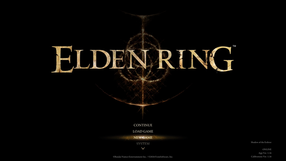 Elden Ring Title Screen